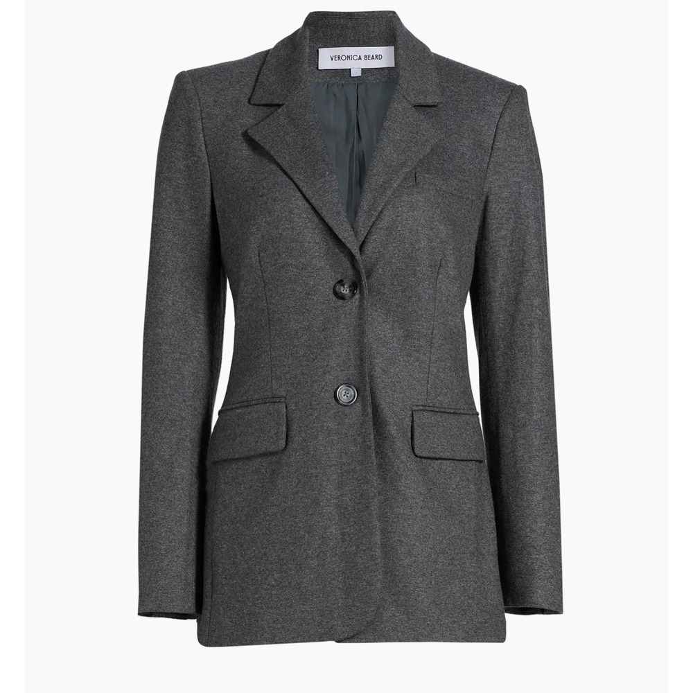 $598 Veronica‎ Beard Ryanne Heather Gray Blazer Jacket Wool Women's Sz 2